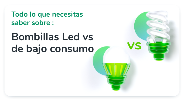 Miniatura de bombillas led vs bajo consumo